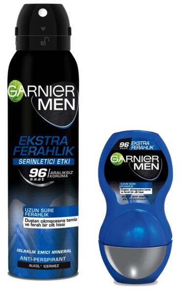 Garnier Deodorant Rollon Seti Erkeklere Özel Men Ekstra Ferahlık Roll-on+men Ekstra Ferahlık Aerosol
