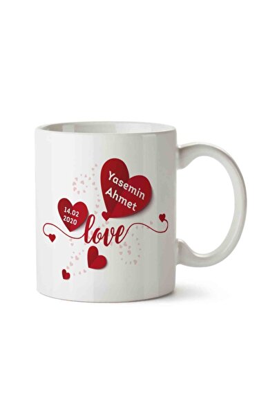 ART HEDİYE Love Text Valentine's Day Mug