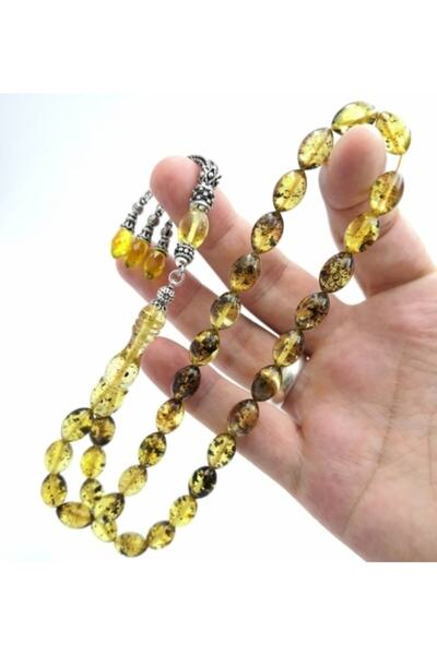 Altınsoy collection %100 Original Toprak Fosilli Damla Kehribar 925 Ayar Gümü...