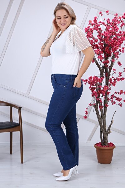 Gül Moda Pantaloni de blugi cu talie înaltă, blugi, blugi G035