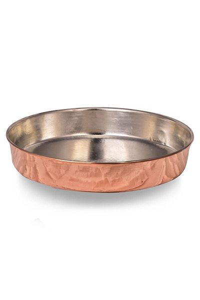 Saint Belisama 36X5 cm Red Copper Round Baking Tray - Hand Forged