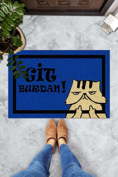 Evsebu Git Burdan Dekoratif Kapı Önü Paspası