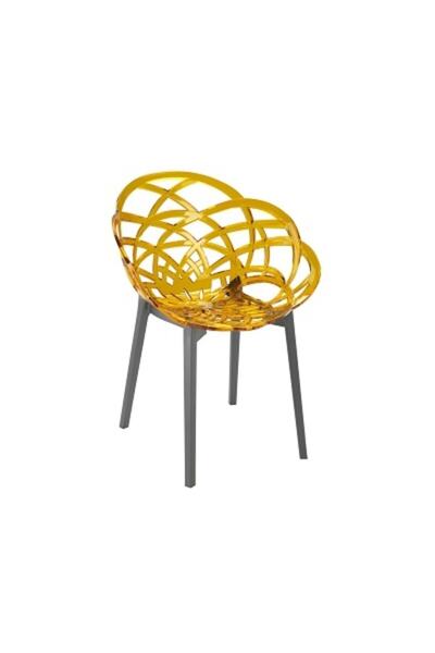 Papatya Flora Plastik Koltuk Polikarbonat Gövde Mutfak Bahçe Cafe Otel Ofis S...