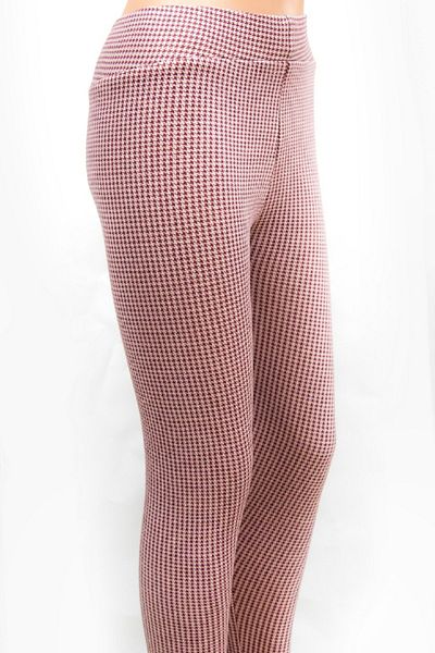 Modoo Tekstil Women's Houndstooth Patterned Leggings Pants