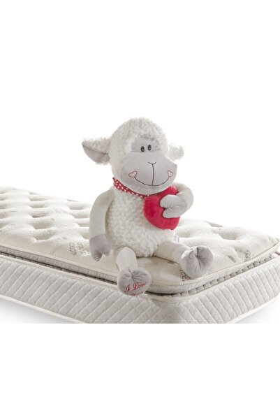 POOLY Golden 80x130 Ortopedik Yaylı Yatak Kuş Tüyü Pedli 80*130 Organic Cotton Bebek Yatağı