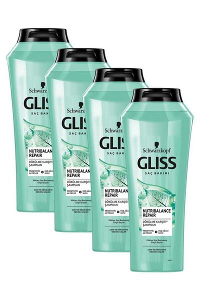 Gliss Schwarzkopf Nutritional Balance 500ml X4 Gliss Shampoo