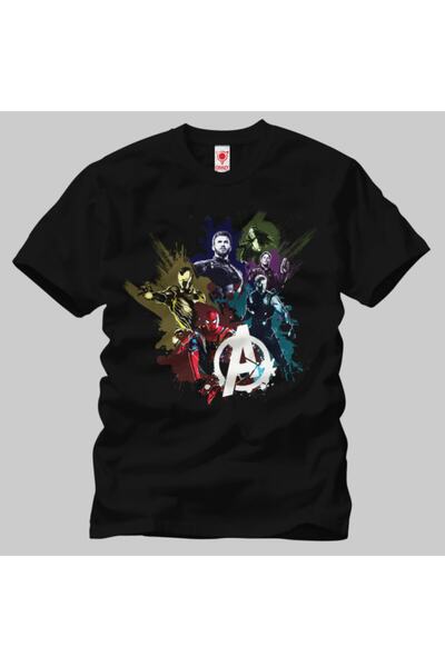 Crazy Avengers Infinity War Avengers majica sa šarenim prskanjem boje za mušk...