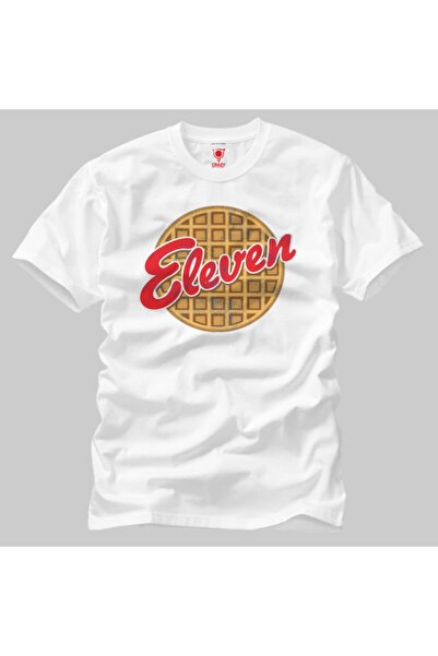 Crazy Stranger Things Eleven Waffle Logo muška majica
