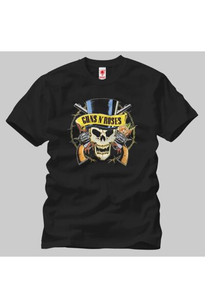 Crazy Guns N Roses: Muška majica sa šeširom i lubanjom