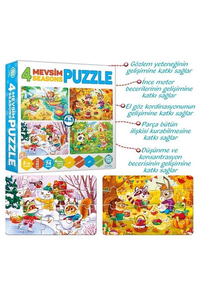 AteşTech Baby Puzzle 4 Seasons 18 Months+