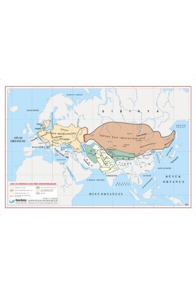 Gürbüz Yayınları Asya’da ve Avrupa’da Hun-türk Imp. 70x100
