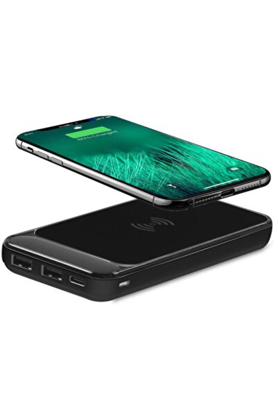 S-LINK Ip-217w 10000mah Powerbank 2 Usb Port Siyah Kablosuz Taşınabilir Pil Şarj Cihazı