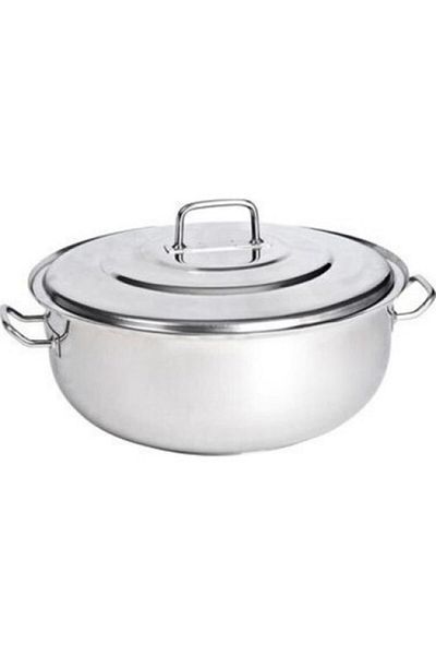 Yürük Steel Pot Halvane 40*17 Cm with Lid for 57 Persons