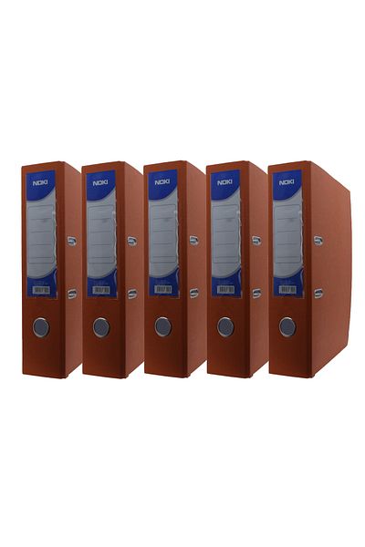 Noki Large Plastic Folder (56411-040) Orange Pack of 5