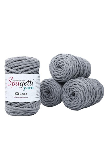 Spagettiyarn Gri Xxlace - 4'lü Set