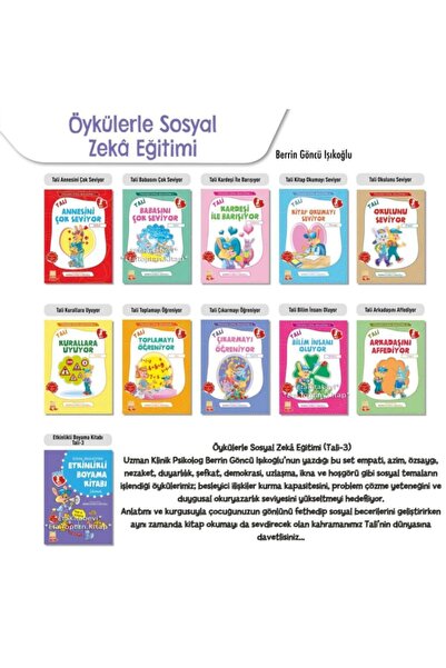 Nesil Yayınları Öykülerle Sosyal Zeka Eğitimi Tali 3. Set (10 Kitap)