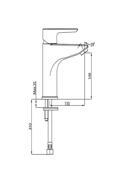 NSK Alamera Sink Faucet Mix Open Close