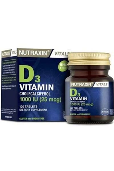 Nutraxin Vitamin D3 - 120 Tablets Supplement