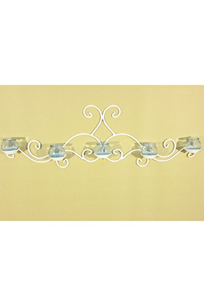 DOĞA HEDİYELİK HOME Duvar Mumluğu Ferforje 5 Camlı