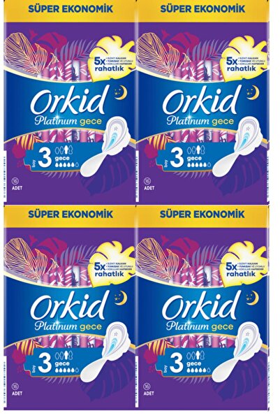Orkid Platinum Süper Ekonomik Gece 16'lı 4 Adet