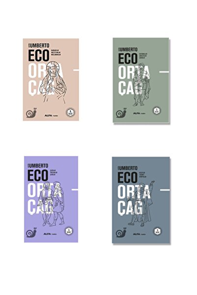 Alfa Yayınları Umberto Eco Ortaçağ Set 4 Kitap Ciltli