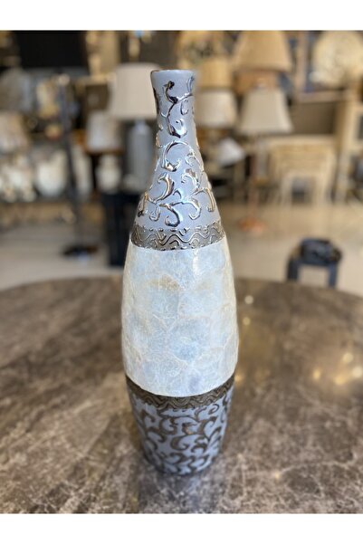 Lamba Ilker Sedefli Krom Uzun Aksesuar Vazo