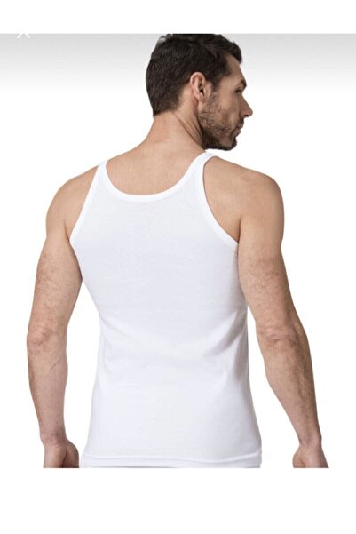 Namaldı Ανδρικό μπλουζάκι από ύφασμα Ribana με λεπτή περικοπή με ανοιχτό λαιμό 122 Λευκό