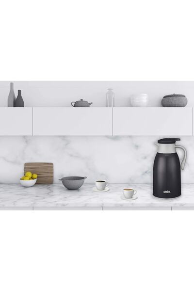 Sinbo Black Thermos 1.6lt - Insulated Comfort Design