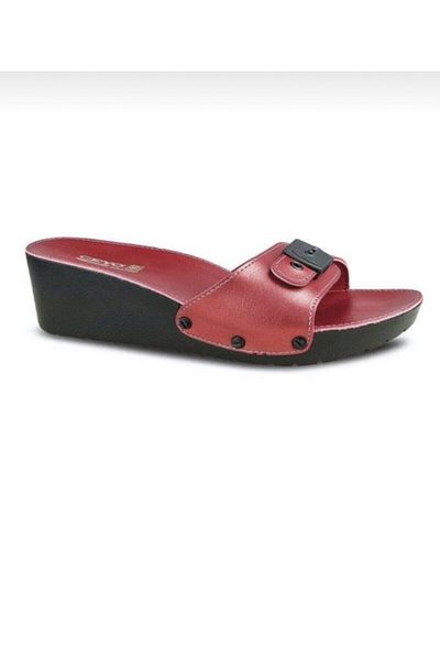 Ceyo Orthopedic Sole Pearl Red Heeled Slippers 9969