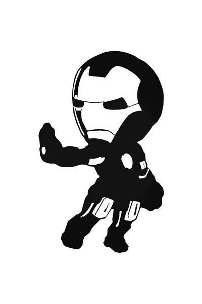Universal Avengers Cartoon Ironman Auto Arma Αυτοκόλλητο τοίχου Διακοσμητικό Αυτοκόλλητο Σπιτιού 20cm