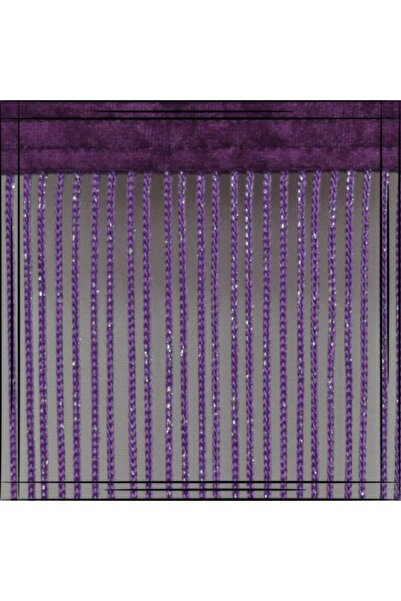 GÜLPINAR PERDE Lila Gümüş Simli Kalın Zincir Ip Perde