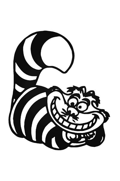 Universal Αυτοκόλλητο Cheshire Cat Car Auto Rigging Διακοσμητικό Αυτοκόλλητο Τοίχου Σπιτιού 20cm