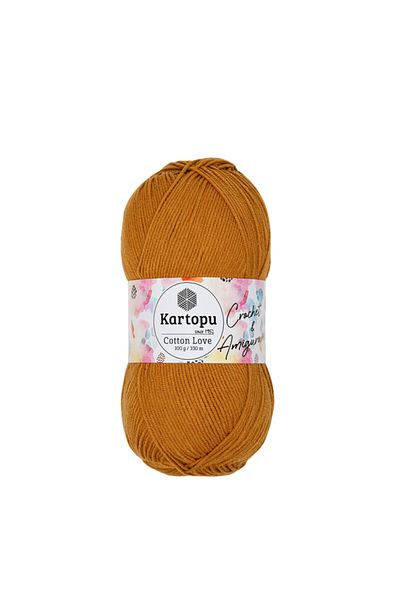 Kartopu Cotton Love Mustard K355 Amigurumi Cotton Hand Knitting Yarn 100 Gr