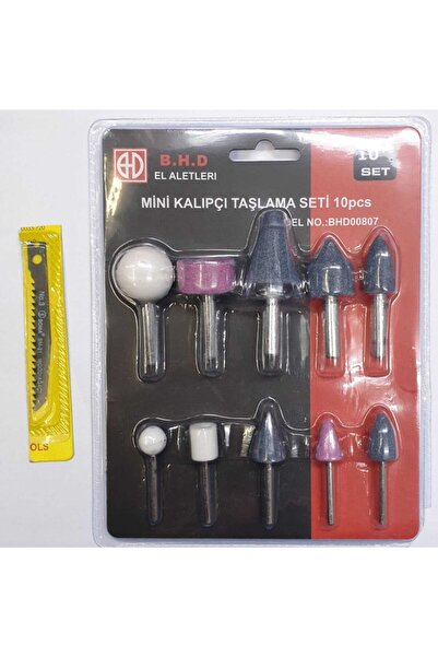Bhd Asafyapı 10 Parça Mini Kalıpçı Taşlama Seti Uç Vızvız Seti Soma Dekopaj Bıcagı 1 Adet