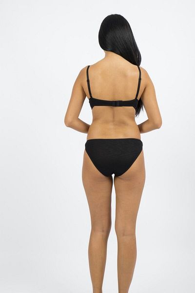 NurPeri İç Giyim Σετ εσώρουχα Push-up Underwire Μαύρο Μπαμπού Flat με Στήριγμα