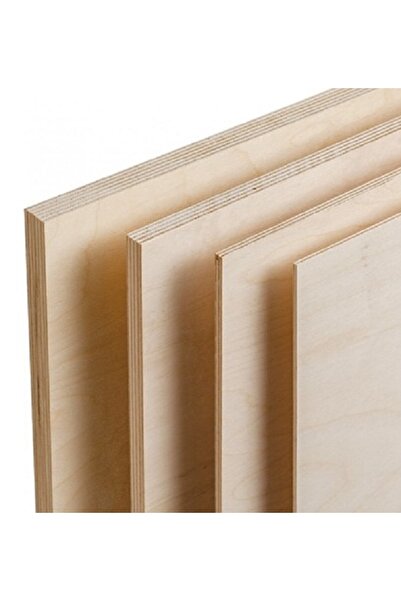 iAhşap (EBAT 40X50 CM-KALINLIK 4 MM-4 ADET) Kavak Kontraplak Plaka Tabaka