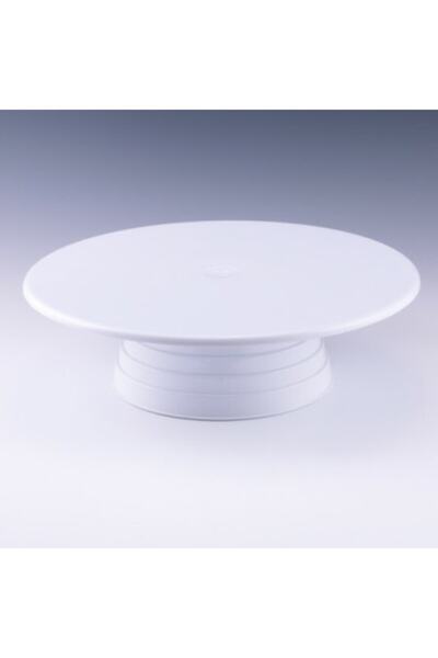 Genel Markalar Plastik Döner Pasta Sıvama Standı 32 Cm - Beyaz