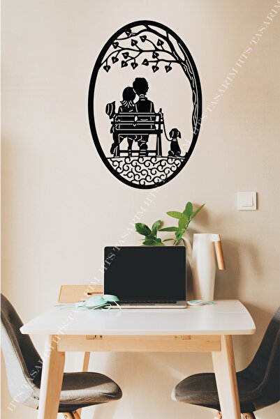 HTS TASARIM Sevgi Duvar Tablosu 60x40cm - Ahşap Dekoratif Modern Duvar Süsü L...