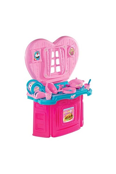 Furkan Toys Linda Kalpli Mutfak Seti Yeşil Camlı Fr58529