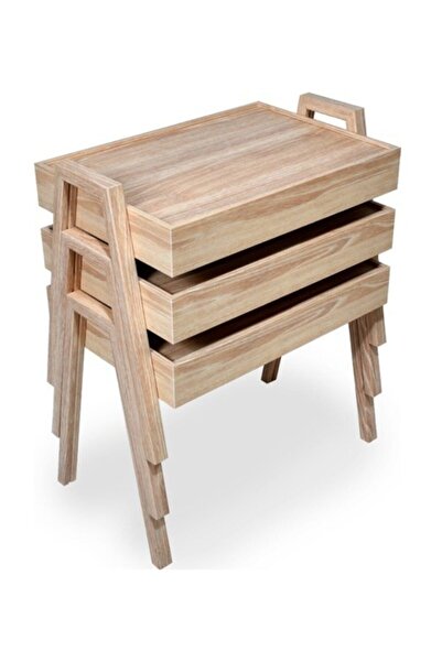 Genel Markalar Noowa Tepsi Zigon Sehpa Oak