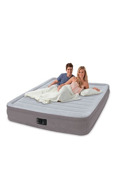 Intex سرير قابل للنفخ كهربائي مخمل 152x203x33 سم