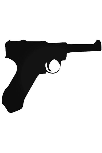 Universal Luger P08 Sticker Car Auto Rigging Wall Sticker 20 Cm