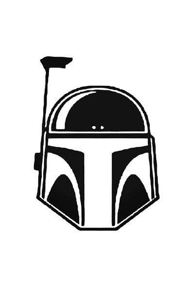 Universal Αυτοκόλλητο Jango Fett Helmet Car Auto Arma Αυτοκόλλητο τοίχου Διακοσμητικό Αυτοκόλλητο Σπιτιού 20cm