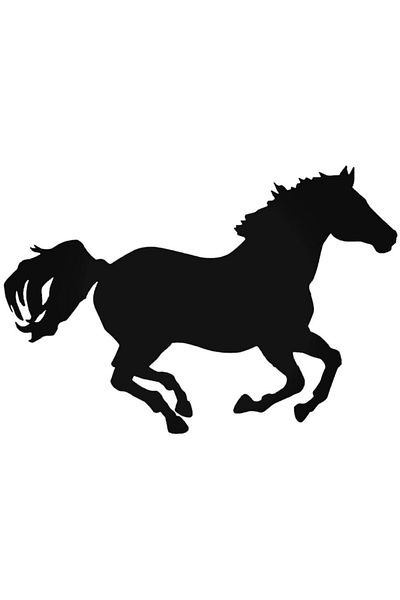 Universal Autocolant de 20 cm pentru cal trotting - autocolant decorativ pentru mașină, auto, armă, perete și casă