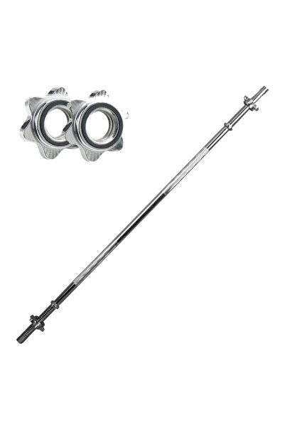 Clifton 120 Cm Düz Bar Krom Içi Dolu Halter Barı Ağırlık Plakası Takma Agirli...