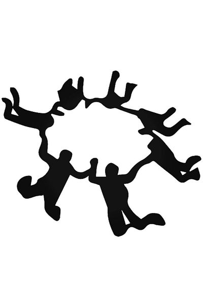 Universal Αυτοκόλλητο Skydiving Team Parachuting Αυτοκόλλητο Αυτοκόλλητο Τοίχου Αυτοκινήτου Αυτοκόλλητο 20 εκ