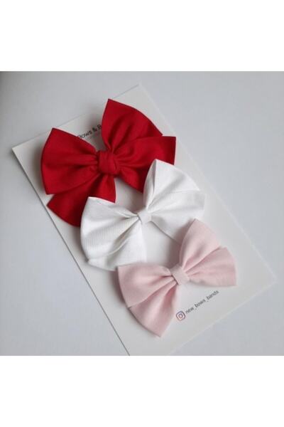 NEW BOWS BANDS طقم إبزيم للفتيات والرضع مكون من 3 قطع