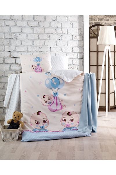 Kristal Blue Crown by Crystal Crown Ranforce Baby Bedding Set