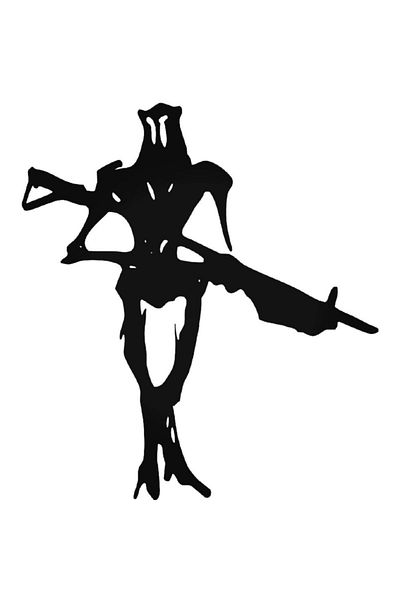 Universal Αυτοκόλλητο 1218 Model Alien Robot - Αυτοκόλλητο αυτοκινήτου και τοίχου 20 cm