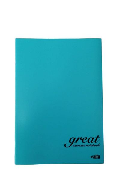 Alfa Checkered 100 Sheets A4 Size Notebook with Plastic Cover